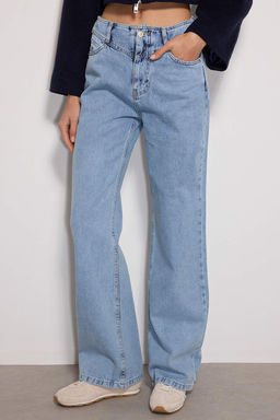 Siyah Yuksek Bel Wide Leg Jeans TWOSS21JE0385 - Trendyolmilla фото 28