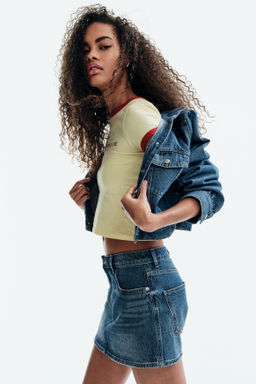 Falda pantal?n de talle alto en denim - H&m фото 4