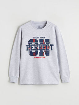 Bask?l? Erkek ?ocuk Pijama ?st