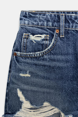 HIGH-WAIST CURVED DENIM SHORTS - Zara фото 34