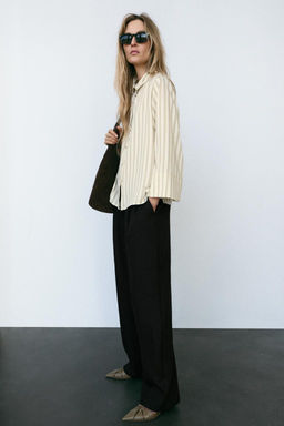 WIDE SLEEVE STRIPED BLOUSE - Zara фото 3