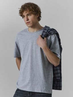 Футболка базовая прямая мужская серая - Mark formelle фото 4