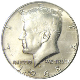 1/2 доллара (50 центов) 1968 года D США