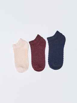 Desenli Kad?n Patik ?orap 3l?