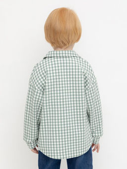 КР 302567/полынь клетка на сахаре рубашка для мал