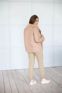 Дублёнка женская демисезонная 22560 (бежевый) - Kankan фото 4