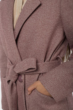 Пальто женское демисезонное (пояс) - El podio фото 5