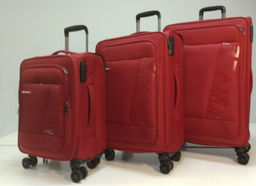 Чемодан (комплект из 3-х) , ткань, 50128 Бирюзовый