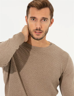 Vizon Slim Fit Bisiklet Yaka Triko Kazak