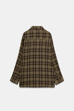 OVERSIZE CHECK SHIRT - Zara фото 7