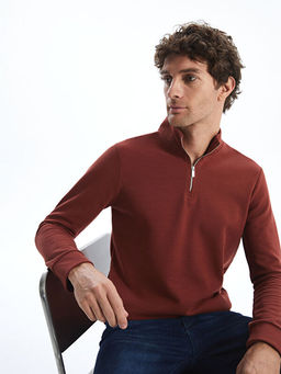 Dik Yaka Erkek Sweatshirt