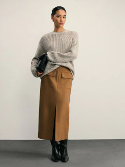 Джемпер свободного кроя крупной вязки / Zarina  фото 2