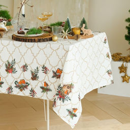 Скатерть новогодняя «Этель Winter robin» 144×110 см, 100% хлопок, саржа 190 г/м²