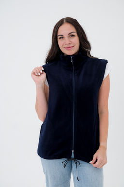 Жилет женский из велюра синий - Амадэль фото 5