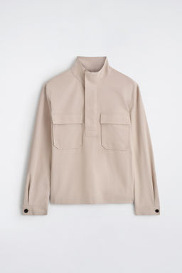 SOBRECAMISA DE TWILL DE ALGOD?N CON CREMALLERA