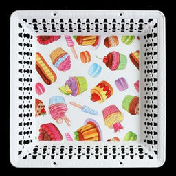 Поднос квадратный 26х3,5 см / JCA508 /уп 60/ - Галеонтрейд фото 4