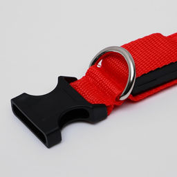 Ошейник с подсветкой размер XL, ОШ 52-60 х 2,5 см, 3 режима свечения красный - Пижон фото 4