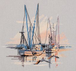 Набор для вышивания PANNA Скетчевые зарисовки GM-7268 Бухта Чарлстона 20.5 х 18.5 см