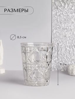 Цена за 2 шт. Подставка для хранения косметики «Хрусталь», d=8.5×11 см, прозрачная