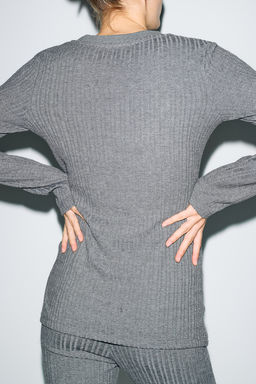 MAMA Top en punto de canale con escote en V - H&m фото 4