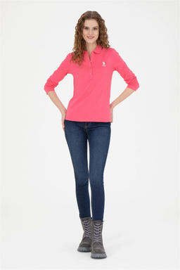 Женский розовый базовый свитшот - U.s. polo assn фото 4