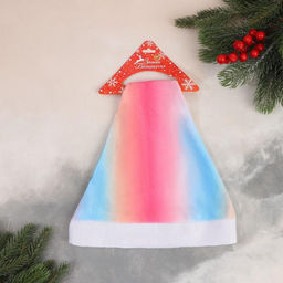 Колпак новогодний Градиент 28х39 см розово-голубой - Зимнее волшебство фото 2