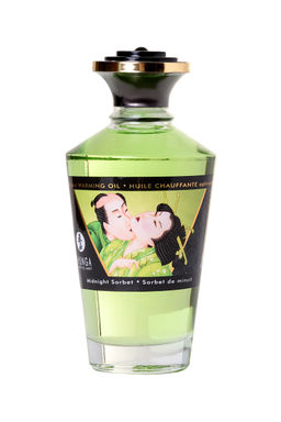 Масло массажное для тела Shunga Полночный щербет (Midnight Sorbet), разогревающее, 100 мл.