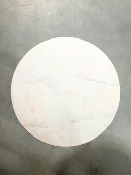 Столик кофейный, 30×30×55 см, манговое дерево, алюминий, мрамор