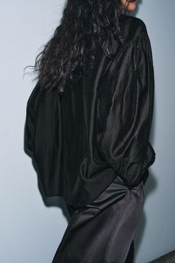 ZW COLLECTION FLOWING SHIRT WITH TIES - Zara фото 5