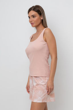 Е 20039/24/дымчатая роза,листья пальмы пижама жен