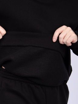 Костюм Грей черный, футер начес - Малина фото 4