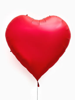 Воздушный шар фольгированный 63" «Сердце, красное"
