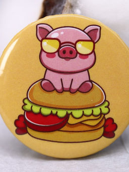 Набор значков 3 шт. iLikeGift Cool pig with glasses