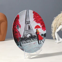 Тарелка декоративная Пара, вид 2, с рисунком на холсте, D = 20 см - Simaland фото 3