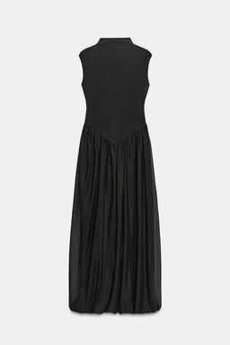 LONG CONTRAST TULLE DRESS - Zara фото 5