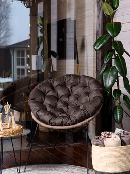 Подушка в подвесное кресло кокон и качели PO 80х80 см, оксфорд, круглая, Bio-Line