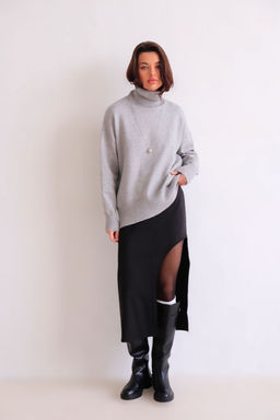 11784 Юбка с вырезом чёрная - Martichelli фото 10