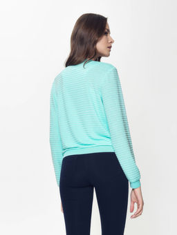 CONTE Ультракомфортный фактурный бомбер на молнии LJ 902 aqua blue aqua blue