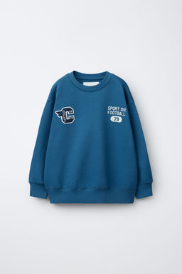 SUDADERA JOGGING TEXTO / Azul?n