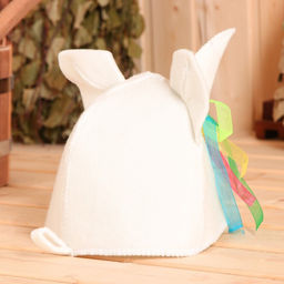 Шапка модельная белая Единорог Радужный - Simaland фото 2