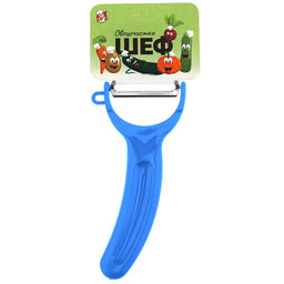 Овощечистка Шеф 15см, пластик/нержавеющая сталь, цвета микс (Россия) - Домашняя мода фото 5