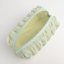 Косметичка на молнии женская, с подкладом, маленькая, фисташковая - Simaland фото 3