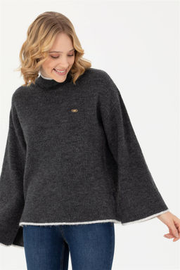 Женский свитер антрацитового меланжа - U.s. polo assn фото 3