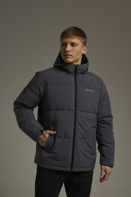 Пуховик короткий Серый Training Down Jacket
