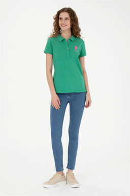 Женские голубые джинсовые брюки