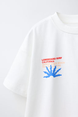 CAMISETA ESTAMPADA SURF / Blanco - Zara фото 3