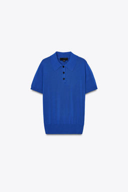 SHORT SLEEVE KNIT POLO TOP - Zara фото 16