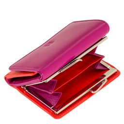 Итальянский женский кожаный кошелек DuDu серии Corsica | фуксия - Dudubags фото 6