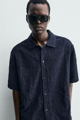 CAMISA JACQUARD TEXTURA / Marino - Zara фото 6