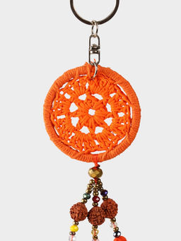 Брелок "Ловец снов" 19 см, цв. оранжевый